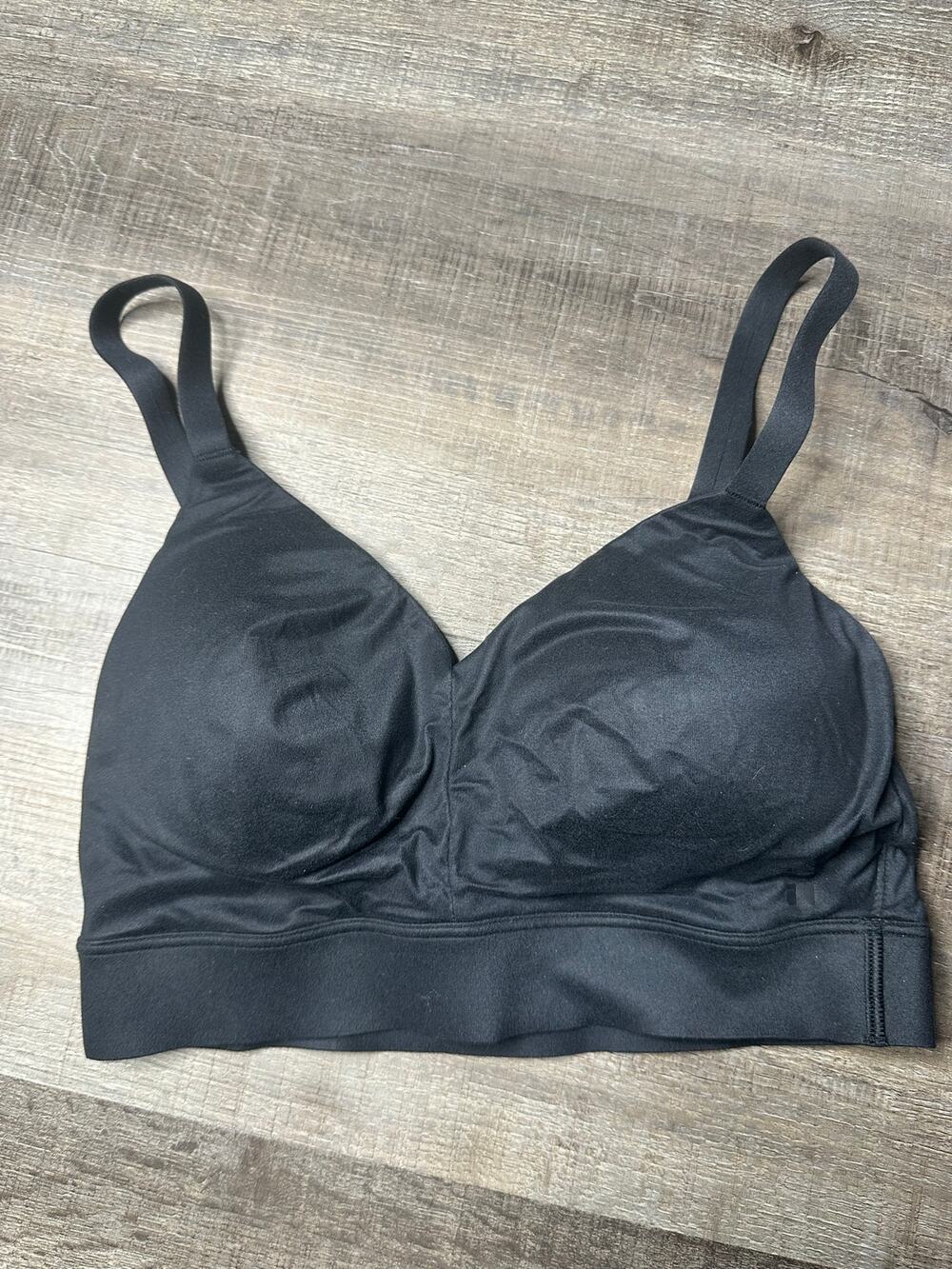 Tommy John Black "Second Skin Triangle Bralette" Size S (D-DD)